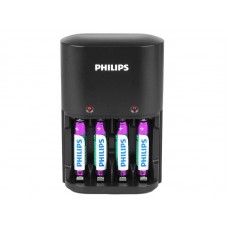 Akumuliatorių įkroviklis 220V AA/AAA + 4 AAA akumuliatoriai 800mAh Phillips SCB1450